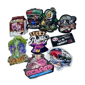 Imprimé personnalisé 3.5g Unique Spécial Découpé De Forme Irrégulière Scellé 8ème Bouchon Odeur Preuve Mylar Sacs pour Cookie Bonbons Gummy - Product Image 4