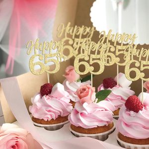 Adornos para Cupcakes de <span class=keywords><strong>Feliz</strong></span> <span class=keywords><strong>Cumpleaños</strong></span> Número <span class=keywords><strong>65</strong></span>, Decoraciones Brillantes para Cupcakes, Brindis por <span class=keywords><strong>65</strong></span> Años, para Fiestas de <span class=keywords><strong>Cumpleaños</strong></span> - Product Image 6