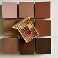 Vente en gros d'ombres à paupières vides personnalisées DIY 9 couleurs palette d'ombres à paupières carrées marque privée ombres à paupières avec miroir