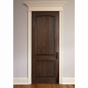 Échantillon gratuit Portes d'entrée résidentielles revêtues de bois en alliage d'aluminium Portes coulissantes en verre trempé double - Product Image 5