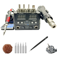 Station de soudage numérique LED 750W avec pistolet à air chaud, station de retravaillage, fer à souder pour téléphone portable, PCB et soudage BGA 8582D