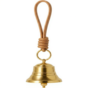 Handmade <b>Brass</b> Hanging Bell for <b>Door</b> <b>Knob</b> Traditional Decorative Bell for Home Entrance Temple Garden and Wall Decor - Product Image 1