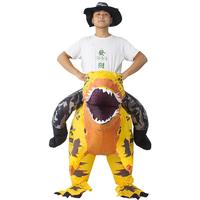 Costume de dinosaure gonflable en polyester Velociraptor à monture pleine grandeur d'usine de source pour la fête de carnaval