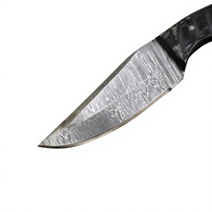 Handmade Hunting Knife Steel Blade Textured Handle Outdoor <b>Camping</b> Survival Knifes with Leather Sheath Lightweight - Product Image 3