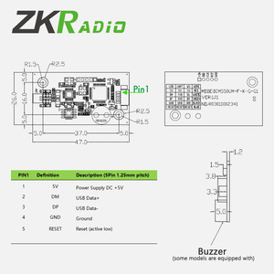 Nhà Máy 13.56MHz <span class=keywords><strong>RFID</strong></span> <span class=keywords><strong>RS232</strong></span> USB UART Giao diện thông tin liên lạc tùy chỉnh thông minh Mô-đun đầu đọc thẻ - Product Image 5