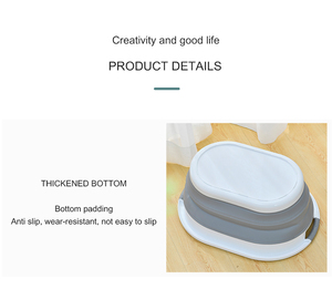 Space Saving Pop up <strong>Small</strong> Folding Storage Container Plastic Collapsible <strong>Laundry</strong> <strong>Basket</strong> Foldable <strong>Laundry</strong> <strong>Basket</strong> with Handle - Product Image 2