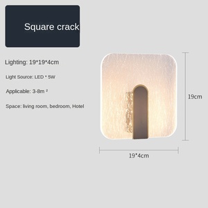 โคมไฟติดผนังหิน LED แบบเรียบง่ายทันสมัยสำหรับห้องนอนห้องนั่งเล่นดีไซน์ลายเส้นสวยงามติดผนังข้างเตียง - Product Image 2