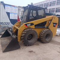 Chargeuse compacte sur pneus Cat 226B d'occasion, avec pompe Cat, moteur 42KW, système de boîte de vitesses, roulement de moteur, importée du Japon