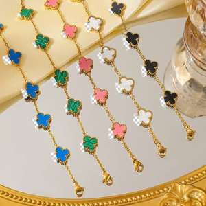 <strong>Women's</strong> 18K Gold-Plated Butterfly Charm Bracelet with Natural Stone Trendy <strong>Fashion</strong> Pendant Manufacturer Wholesale - Product Image 1