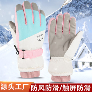 Winter Gloves Unisex Touchscreen Windproof Waterproof <b>Ski</b> Cycling Commuting Warm Fleece Lined Thick Outdoor Sports Gloves - Product Image 5