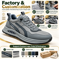Chaussures décontractées pour hommes sur mesure OEM, baskets basses grises pour la marche, la course, la salle de sport et le quotidien