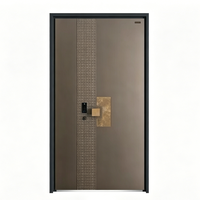 Portes Extérieures en Acier et Verre Anti-Effraction Isolées Thermiquement Modernes Garantie Française Entrée Principale Villa Hôtel