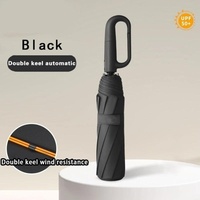 Paraguas con Gancho, Automático, Anti-UV, Resistente al Viento, Compacto, Portátil, para Hombre, Mochila, Senderismo, Aire Libre, Regalo, Venta al Por Mayor Directa de Fábrica