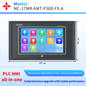 5นิ้ว HMI PLC All-in-one FX1S FX3S FX3G <span class=keywords><strong>FX3U</strong></span> เคาน์เตอร์และแกนความเร็วสูงในตัว AD DA อนาล็อกและการควบคุมอุณหภูมิ - Product Image 2