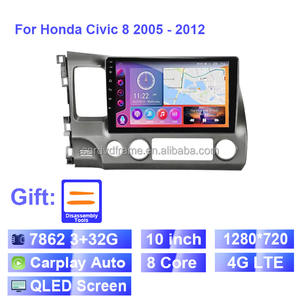 Aijia, el más nuevo Sistema de música con pantalla de Radio de 10 pulgadas, Audio para coche para Honda Civic 2006 2007 2008 2009 2010 2011, pantalla táctil Android - Product Image 6