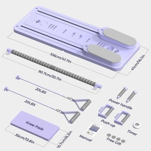 CZFIT Set <span class=keywords><strong>de</strong></span> Tabla <span class=keywords><strong>de</strong></span> Pilates Plegable Multiusos 6 en 1 con Temporizador, Equipo <span class=keywords><strong>de</strong></span> Pilates, Rodillo para Abdominales, para el Hogar - Product Image 2