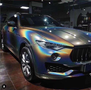 <span class=keywords><strong>Nouveau</strong></span> chrome holographique Laser arc-en-ciel gris coloré Laser wrap vinyle - Product Image 3