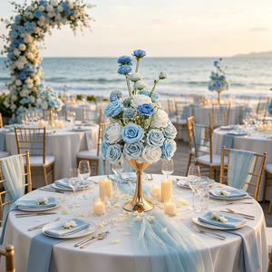 DKB Custom Silk Artificial Flower Ball Centerpiece for Wedding Christmas & New Year-Handmade Realistic Customizable Size & Color - Product Image 1