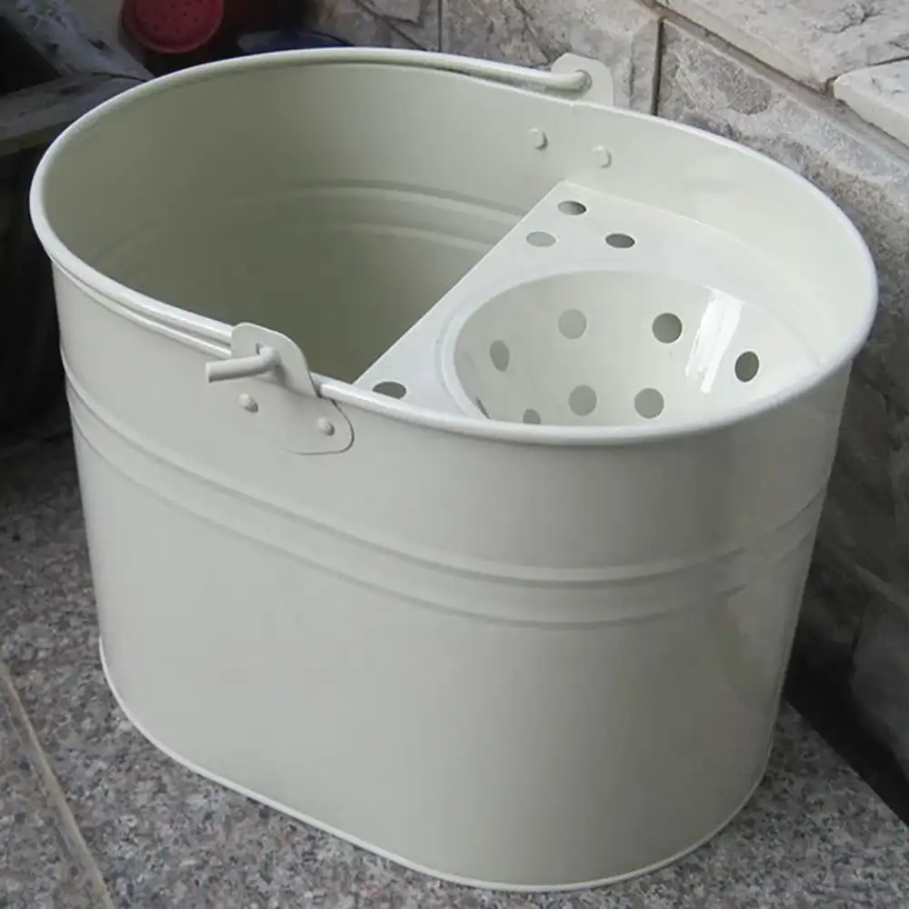 Großhandel Metall verzinkt Mop mit Spin Bucket Squeeze Mop Bucket Commercial Mop Bucket