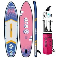 E SUP Planche de SUP gonflable légère certifiée CE 11 pieds pour femmes, facile à transporter, pour toutes les eaux, rivières, lacs, jeux aquatiques, surf