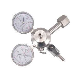 도매 더블-앤 SA-13004 단극 산소 압력 조절기 316L 스테인리스 스틸 1/4인치-1인치 크기 충격 방지 고압 게이지 - Product Image 5