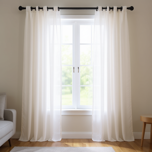 White Voile <b>Curtains</b> 2.30m Translucent <b>Long</b> Modern Minimalist Style With <b>Curtain</b> Hook - Product Image 2