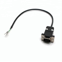 Câble d'assemblage avec connecteur mâle RS-232 avec capuchon, connecteur de montage sur panneau DB9 vers câble Dupont 6 broches