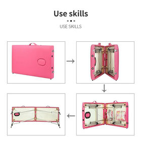 Lit <span class=keywords><strong>de</strong></span> <span class=keywords><strong>massage</strong></span> spa pliable moderne pour 2 personnes, réglable, capacité maximale 225 kg, en cuir PU, cadre en aluminium, rembourrage en éponge, certifié CE, pour salon - Product Image 6