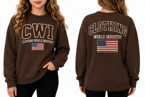 Premium quality CWI Women's <b>White</b> Crew Neck Sweatshirt Printed Letter Design Casual Autumn Wear <b>sweat</b> <b>shirts</b> - Product Image 4