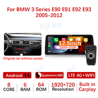 Reproductor de vídeo Multimedia para coche Android 14 Qualcomm 665 8 Core para BMW Serie 3 E90 E91 E92 E93 2005-2012 Carplay Auto ESTÉREO