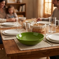 MUW Bestwares Vente en gros d'usine Bol en mélamine vert avocat Bol rond pour soupe à salade Commande en gros Fabricant