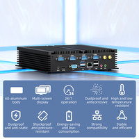 Mini PC Sin Ventilador, Computadora Industrial, Computadora de Escritorio Integrada Intel Core I5-1235U de 10 Núcleos, Host Compacto para Oficina y Comercio