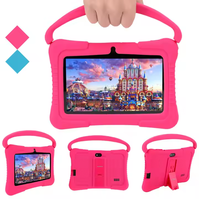 Kids 7 Inch Android Tablet for Toddler Parent Control Children WiFi Educational Tablet Pc with Kid-Proof Case PC