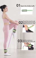 Sangle de cheville rembourrée en latex, promotionnelle, durable, élastique, à forte résistance, pour l'exercice, la musculation et l'entraînement sportif