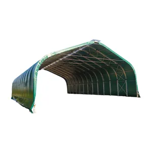 Premium Quality Galvanised Steel Square Tube Type Storage Tent Shelter For Industrial Depots