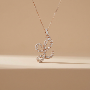 Rose Gold Diamond Pendant Brilliant <b>Cut</b> <b>Stones</b> Luxury Women's Wedding Anniversary Engagement 18KT Gold Plated IGI Certified - Product Image 4