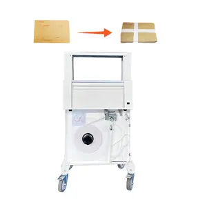 Sjb Automatische Desktop 30Mm Opp Banding Strapping Machine Papier Tape Bandmachine Voor Boekbankbiljetten Verpakking