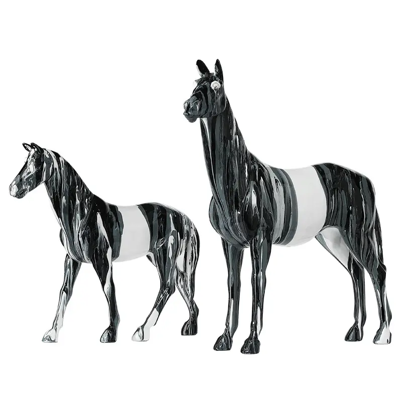 Resin Crafts Horse Ornaments Housewarming Gifts Desktop Home Decorations