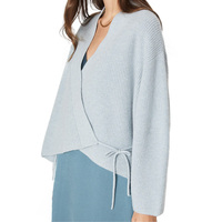 Vente en gros de kimono fantaisie doux ample ouvert sur la poitrine long pour femmes manteau portefeuille cardigan basique en laine et cachemire pull pour femmes