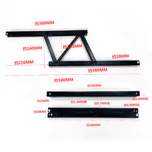 Chengyouhui Cadre de levage à ressort 380 mm noir, mécanisme pliant et relevable pour table basse ou table à manger - Product Image 3