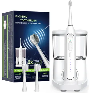 IPX7 Teeth Cleaner Portable Dental Water Jet Rechargeable 3 in1 Water Dental Flosser and Electric Toothbrush Combo
