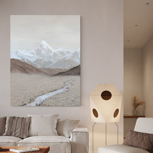 Hand Painted Oil Painting Namcha Barwa <b>Large</b> Format Living Room Sofa Background Wall Art Modern Minimalist Decor - Product Image 2