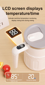 <span class=keywords><strong>Mug</strong></span> à café magnétique auto-mélangeur rechargeable et portable <span class=keywords><strong>avec</strong></span> affichage LED, en acier inoxydable 304, agitation électrique - Product Image 6