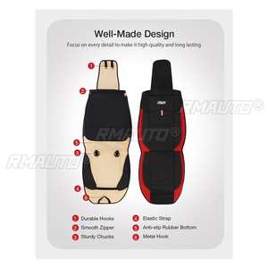 Housses de siège auto en cuir PU, protection universelle pour banquette avant, pour voiture, camion, fourgonnette, SUV - Product Image 5