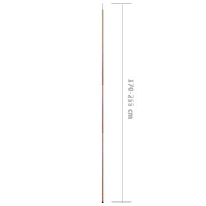W2B VidaXL telescopico asta tenda acciaio zincato gamma di lunghezza 66.9-100.4 pollici - Product Image 5