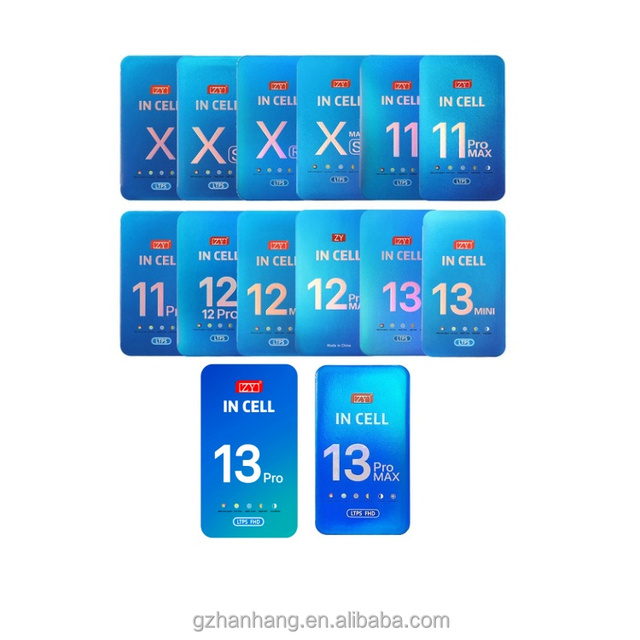 High Quality FFHD ZY Incell LCD Displays for iPhone X XS XR XS Max 11 12 13 14 Pro Max Screen Assembly Digitizer Patalla