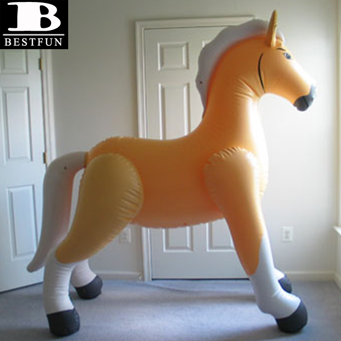 Рекламная, сделанная на заказ надувная желтая лошадь, пластиковая гигантская ПВХ надувная 3d-модель лошади, Мягкая надувная лошадь