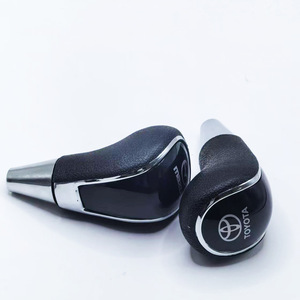 Toyota Gear Shift Knob Black Leather Ergonomic Car <b>Interior</b> <b>Accessory</b> - Product Image 2