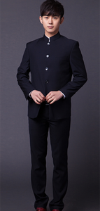 Conjunto de Traje de Dos Piezas para Hombre, Estilo Chino, Cuello Mao, Corte Entallado, Chaqueta Blazer Zhongshan y Pantalones, Tallas S-4XL - Product Image 5