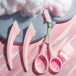 Bán buôn lông mày tông đơ kéo lông mày với lược lông mày dao cạo công cụ an toàn - Product Image 1